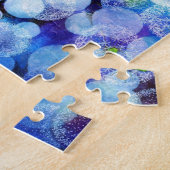 Blaue Eule auf dem Löwenzahn-Gebiet Puzzle (Seite)