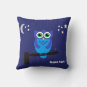Blaue Eule auf einem blauen Kissen (Rückseite)