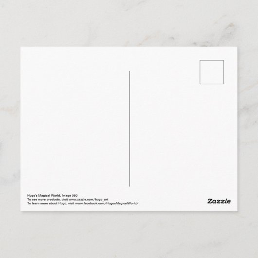 Blaue Eule in einer Baumpostkarte Postkarte (Rückseite)