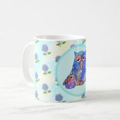 Blaue Eule Kaffeetasse (Vorderseite Links)