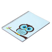 Blaue Eule Notizblock (Linke Seite)