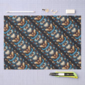Blaue Eule Seidenpapier (Handwerk)