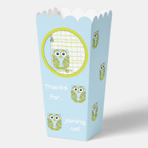 Blaue Eulen-Babyparty Geschenkschachtel