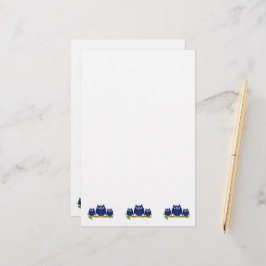 Blaue Eulen Design Briefpapier