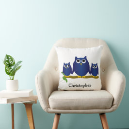 Blaue Eulen Design Individuell Kissen