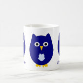 Blaue Eulen-Design personalisiert Kaffeetasse (Mittel)