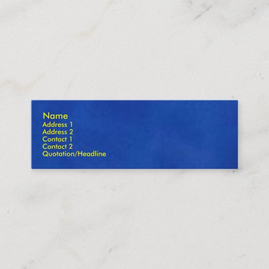 Blaue EuroVisitenkarte Mini Visitenkarte (Vorderseite)