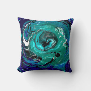 Blaue Ewigkeit   Abstrakte Kunst Kissen