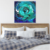 Blaue Ewigkeit | Abstrakte Kunst Leinwanddruck (Insitu (Schlafzimmer))