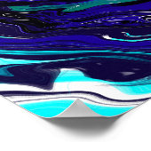 Blaue Ewigkeit | Abstrakte Kunst Poster (Ecke)