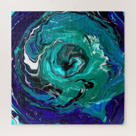 Blaue Ewigkeit | Abstrakte Kunst Puzzle