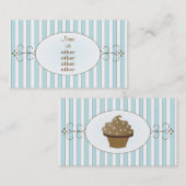 Blaue Extravagante Kuchen Visitenkarte (Vorne/Hinten)