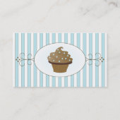 Blaue Extravagante Kuchen Visitenkarte (Rückseite)