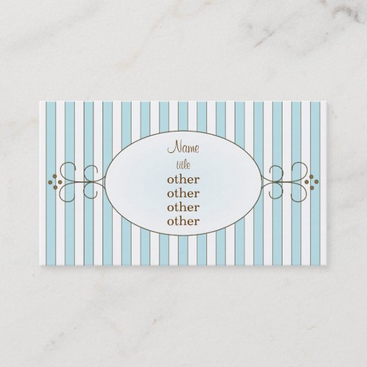 Blaue Extravagante Kuchen Visitenkarte (Vorderseite)