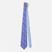 Blaue extravagante Mode Krawatte (Vorderseite)