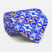 Blaue extravagante Mode Krawatte (Gerollt)