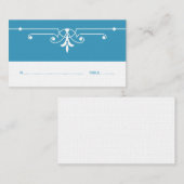 Blaue Extravagante Platzkarte (Vorne/Hinten)