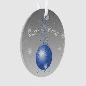 Blaue Extravagante Weihnachtsdekoration Ornament (Vorderseite)