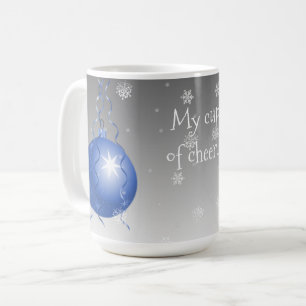 Blaue Extravagante Weihnachtsschmuck Kaffee Tasse