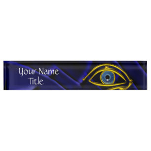 BLAUE EYE Doctor Oculist, Ophthalmic Gold Symbol Namensplakette