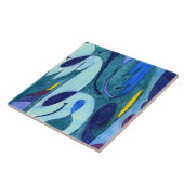 Blaue Fahnen Fliese (Seite)