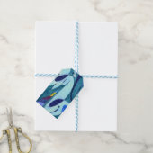 Blaue Fahnen Geschenkanhänger (Mit Garn)