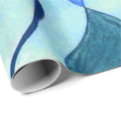 Blaue Fahnen Geschenkpapier (Rolleneckpunkt)