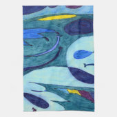 Blaue Fahnen Geschirrtuch (Vertikal)