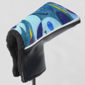 Blaue Fahnen Golf Headcover (3/4 Vorderseite)