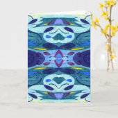 Blaue Fahnen Karte (Gelbe Blume)