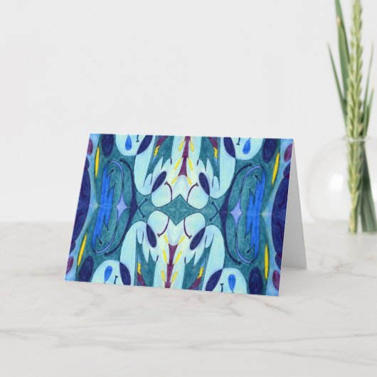 Blaue Fahnen Karte (Vorderseite)