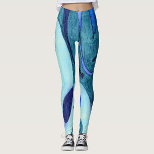 Blaue Fahnen Leggings