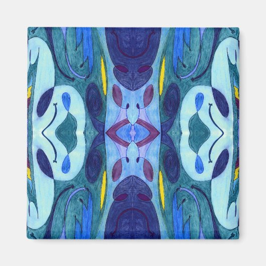 Blaue Fahnen Magnet (Vorne)