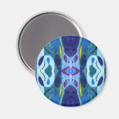 Blaue Fahnen Magnet (Vorderseite/Rückseite)