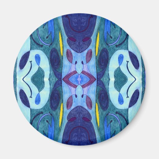 Blaue Fahnen Magnet (Vorne)