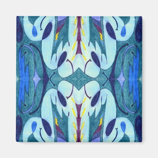 Blaue Fahnen Magnet (Vorne)