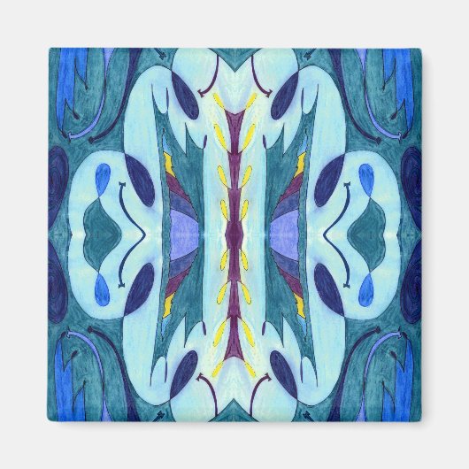 Blaue Fahnen Magnet (Vorne)