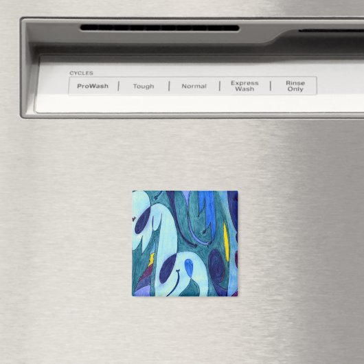 Blaue Fahnen Magnet (In Situ (Geschirrspüler))