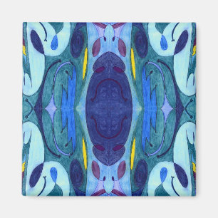 Blaue Fahnen Magnet