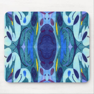 Blaue Fahnen Mousepad