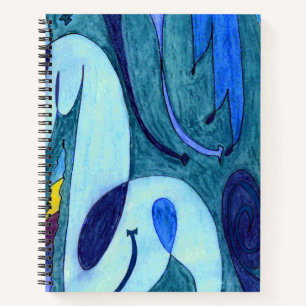 Blaue Fahnen Notizblock