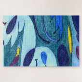 Blaue Fahnen Puzzle (Horizontal)