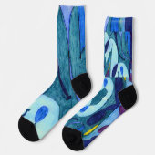 Blaue Fahnen Socken (Linkes Detail)