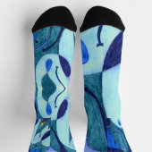 Blaue Fahnen Socken (Oben)