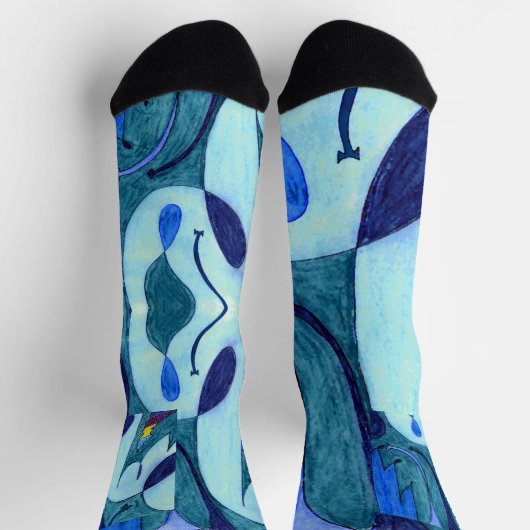 Blaue Fahnen Socken (Oben)