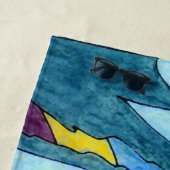 Blaue Fahnen Strandtuch (Beispiel)