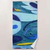 Blaue Fahnen Strandtuch (Vorderseite)