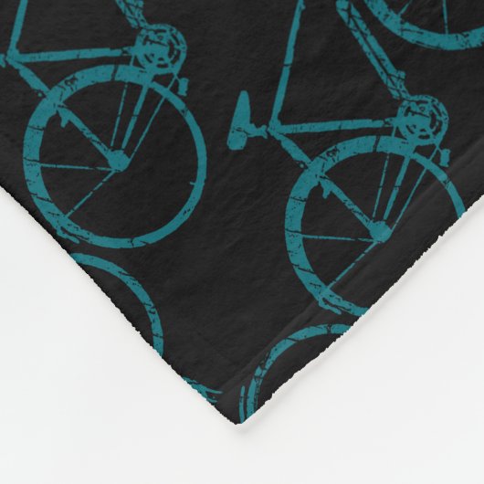 Blaue Fahrräder Fleecedecke (Ecke)