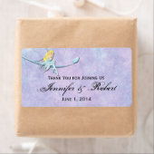 Blaue Faibe auf Lila Wasserfarbenwasser Flaschenet (Insitu)