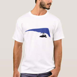blaue Fallsegelflugzeug Ikone T-Shirt